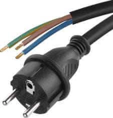 Emos S03230 priključni kabel, guma, 3×1,5 mm, črn, 3 m