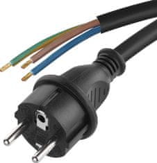 Emos S03250 priključni kabel, guma, 3×1,5 mm, črn, 5 m