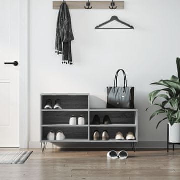 Vidaxl vidaXL Omarica za čevlje, siva, hrast sonoma, 102x36x60 cm