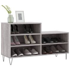 Vidaxl Omarica za čevlje siva sonoma 102x36x60 cm inženirski les