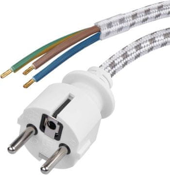 Emos S00003 priključni kabel za likalnik, 3x0,75 mm, 2,4 m