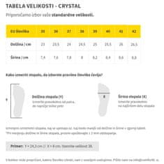 Comfortti ELEGANTNI PODLOŽENI GLEŽNARJI CRYSTAL ČRNA / 35