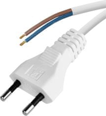 Emos S15272 priključni kabel, PVC, 2x0,75 mm, 2 m, bel