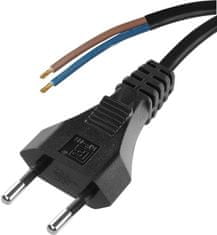 Emos S19272 priključni kabel, PVC, 2x0,75 mm, 2 m, črn