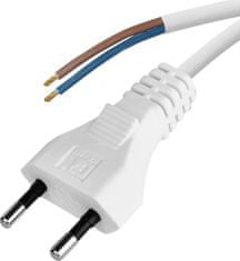Emos S15273 priključni kabel, PVC, 2x0.75 mm, 3 m, bel