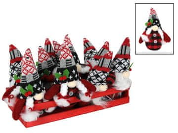 HIT DEKORACIJA BOŽIČNI ŠKRAT 15CM LESENO STOJALO 2ASS