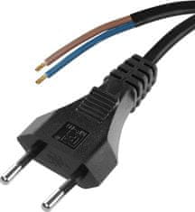 Emos S19275 priključni kabel, PVC, 2x0,75 mm, 5 m, črn
