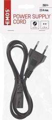 Emos S1111 priključni kabel za DVD, CD, LCD, PVC, 2x0,5 mm, 1,75 m, črn