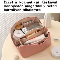 Dollcini Ženska torbica za ličenje，Elegantna ženska torbica, torbica iz PU usnja, za prosti čas, torbica, za ženske/potovanja/službene/za vsak dan, rjava mešanica