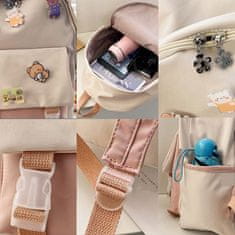 Dollcini elegantna šolska torba, nahrbtnik, elegantna torba za vsak dan, potovalna, študentska torba, črna mešanica