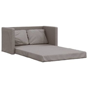 Vidaxl Talni raztegljiv kavč 2 v 1 taupe 112x174x55 cm blago