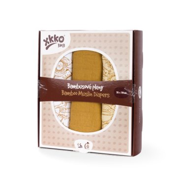 XKKO BMB Bambusova plenica, Safari Honey Mustard, MIX 3 kom, 70x70