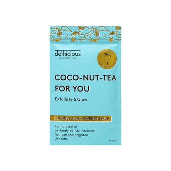 Delhicious Piling za telo Coco-Nut-Tea For You ( Coconut Black Tea Body Scrub) 100 g