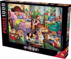 AnaTolian Puzzle Psi v postelji 1000 kosov