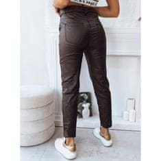 Dstreet Ženske hlače VIOLA temno rjave barve uy1780 XL