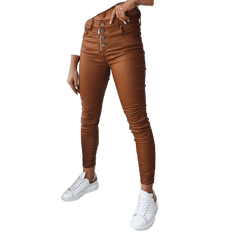 Dstreet Ženske hlače TORI rjave barve uy1785 S