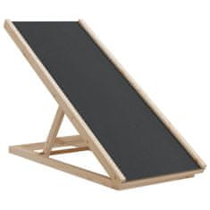 Vidaxl Rampa za pse siva 100x40 cm trden les jelke