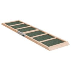 Vidaxl Rampa za pse zelena 120x30 cm trden les jelke