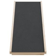 Vidaxl Rampa za pse siva 100x40 cm trden les jelke