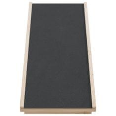 shumee Rampa za pse siva 100x40 cm trden les jelke