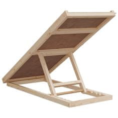 Vidaxl Rampa za pse siva 100x40 cm trden les jelke