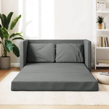 Vidaxl vidaXL 2-v-1 talni kavč temno siv 112x174x55 cm blago