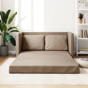 Vidaxl vidaXL 2-v-1 talni kavč cappuccino 112x174x55 cm umetno usnje