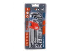 Extol Premium TORX L-ključi, nastavljeno 9ks, 10-50