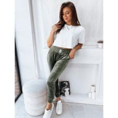 Dstreet Ženske hlače FRAGILE zelene barve uy1758 L-XL