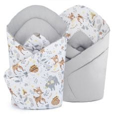 Gimme Five Swaddle dvostranski jelenje siv