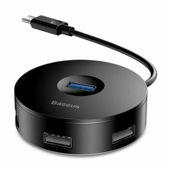 BASEUS CAHUB-G01 USB hub, 4xUSB-A, črn