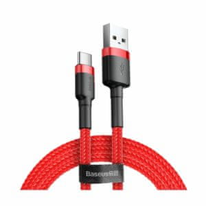 Baseus Lightning podatkovni kabel, USB Tip-C - USB, 2,4A, QC, 50 cm, črn