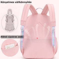 Dollcini Elegantna šolska torba, nahrbtnik, elegantna torba za vsak dan, potovalna, študentska torba, svetlo roza