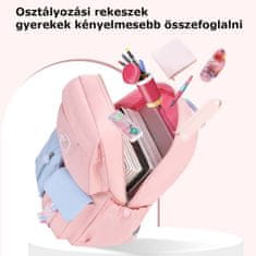 Dollcini Elegantna šolska torba, nahrbtnik, elegantna torba za vsak dan, potovalna, študentska torba, svetlo roza