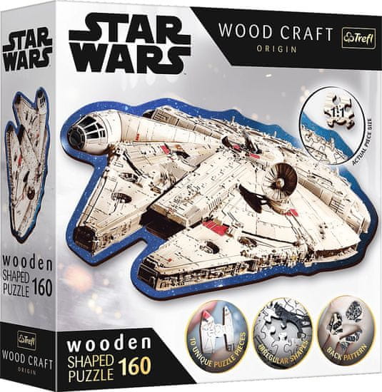 Trefl Wood Craft Origin puzzle Star Wars: Millennium Falcon 160 kosov
