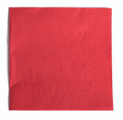 Seti serviete, 33 x 33 cm, 2-slojne, rdeče, 50 kosov