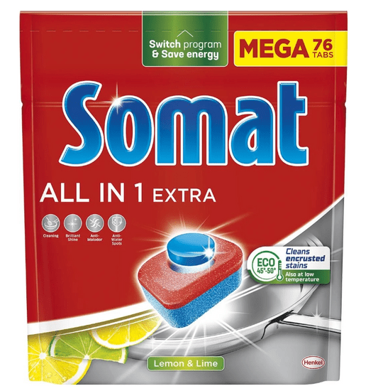 Somat All in 1 Extra tablete za pomivalni stroj, 70+6 tablet