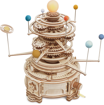Robotime Rokr 3D lesena sestavljanka Sončni sistem - Orrery 316 kosov