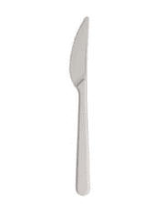 noži za večkratno uporabo, 18,5 cm, plastični, bele, 50 kosov