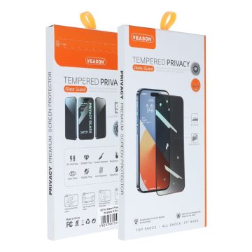 Veason Tvrdo steklo 6D Pro Veason Privacy Glass - za iPhone XR / 11 črno