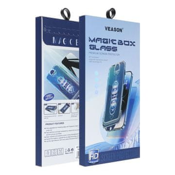 Veason Tvrdo steklo 6D Pro Veason Easy-Install Glass + aplikator - za iPhone XR / 11 črno