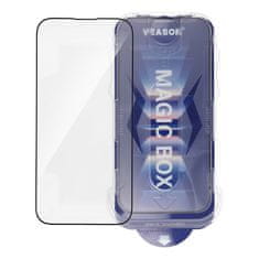 Veason Tvrdo steklo 6D Pro Veason Easy-Install Glass + aplikator - za iPhone 13 Pro / 14 črno