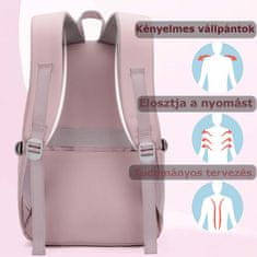 Dollcini elegantna šolska torba, nahrbtnik, elegantna torba za vsak dan, potovalna, študentska torba, temno roza