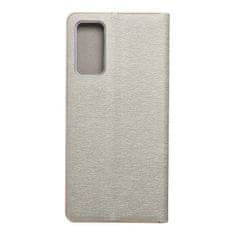 OEM LUNA Book Gold torbica za SAMSUNG S20 FE / S20 FE 5G srebrna