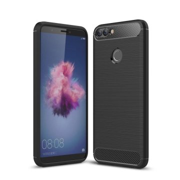 OEM CARBON etui za HUAWEI P Smart črn