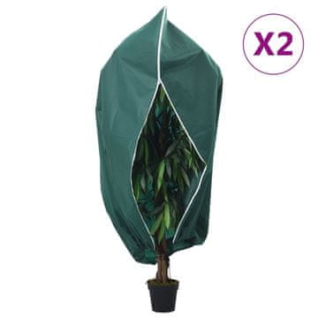 Vidaxl vidaXL Zaščitne kapuce z zadrgami, 2 kosa, 70 g/m², 1,2 x 1,8 m