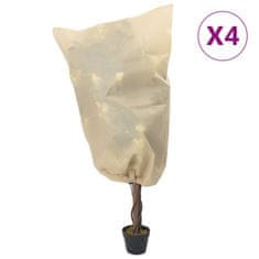 shumee Prevleka za rastline iz flisa z vrvico 4 kosi 70 g/m² 0,8x1,2 m