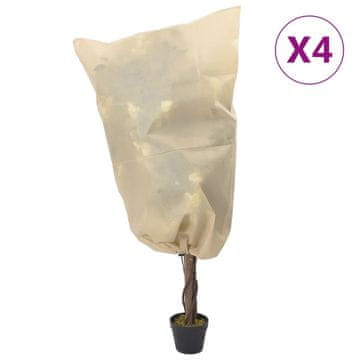 shumee Prevleka za rastline iz flisa z zadrgo 4 kosi 70 g/m² 0,8x0,8 m