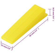 Vidaxl Sistem za izravnavo ploščic 500 zagozd 2500 sponk 2 mm