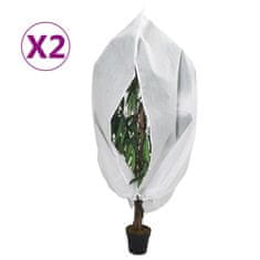 Greatstore Koprena za rastline iz flisa z zadrgo 2 kosa 70 g/m² 1,2x1,8 m